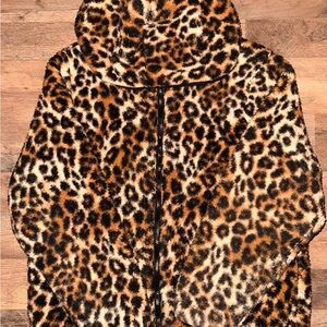 PINK Leopard Sherpa Jacket
